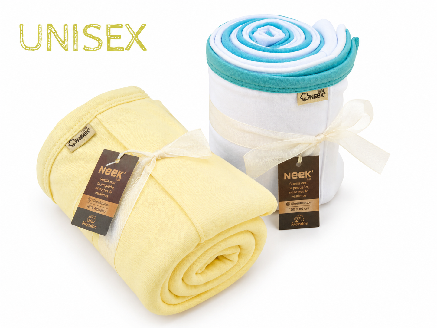 Set Frazada 2pzs para Bebe 100% Algodón Neek'