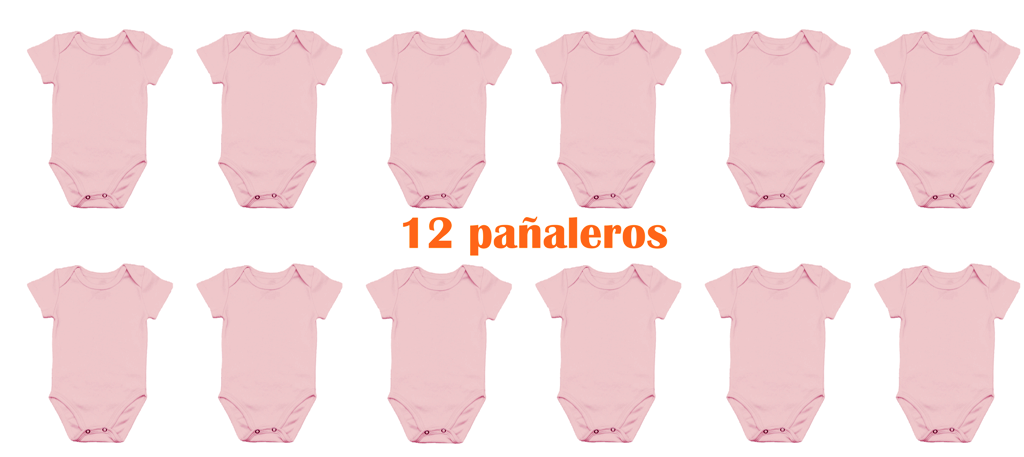 12 pzs Pañaleros Bebé para Estampar, Bordar, Personalizar en Algodón