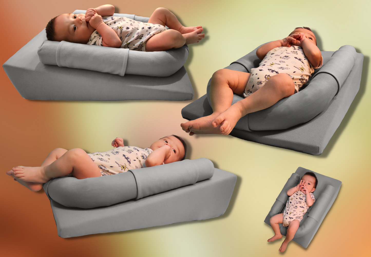 Cojin Antirreflujo Ergonómico Colchón Almohada Bebé Cuna Soporte