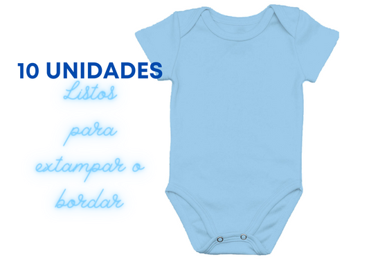 10 pzs Pañaleros Bebé Estampar, Bordar, Personalizar en Algodón