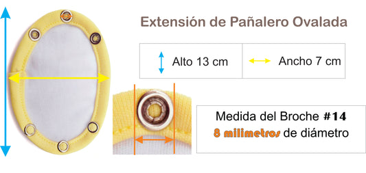 10 Extensiones Curva De Pañalero para Bebé Unitalla Neek', 8 milímetros