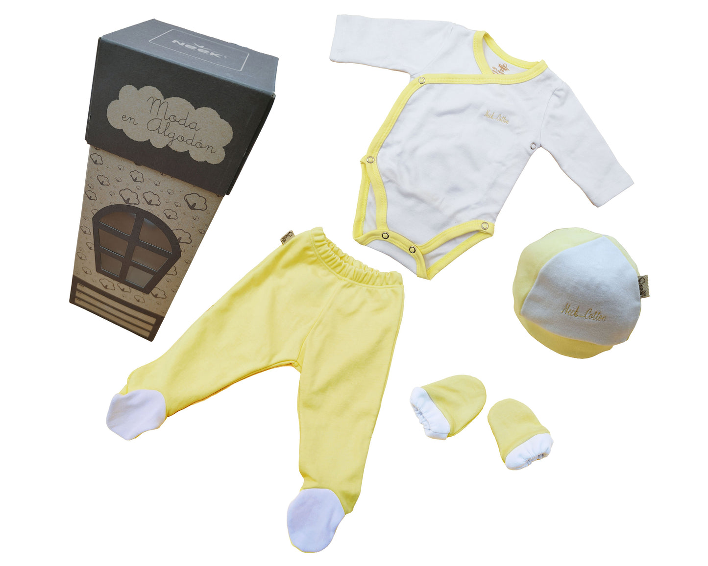 Kit 4 pzs Bicolor Bebé Salir Del Hospital Algodón