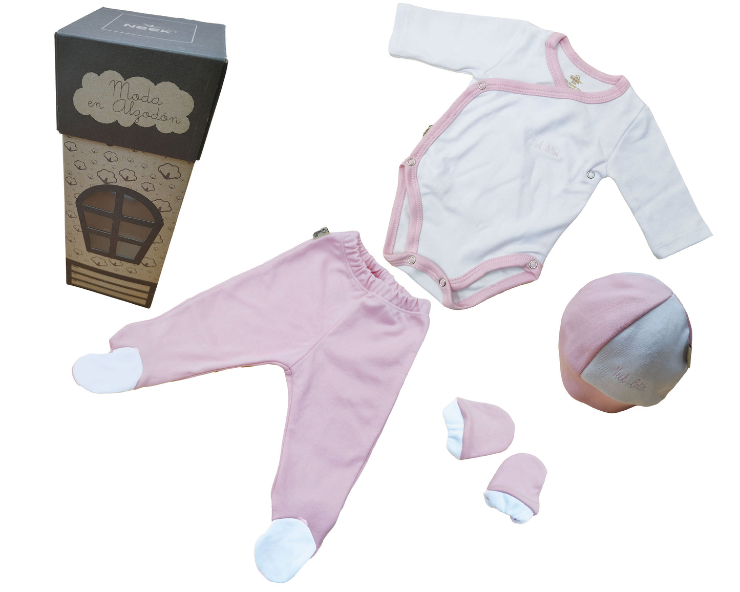 Kit 4 pzs Bicolor Bebé Salir Del Hospital Algodón