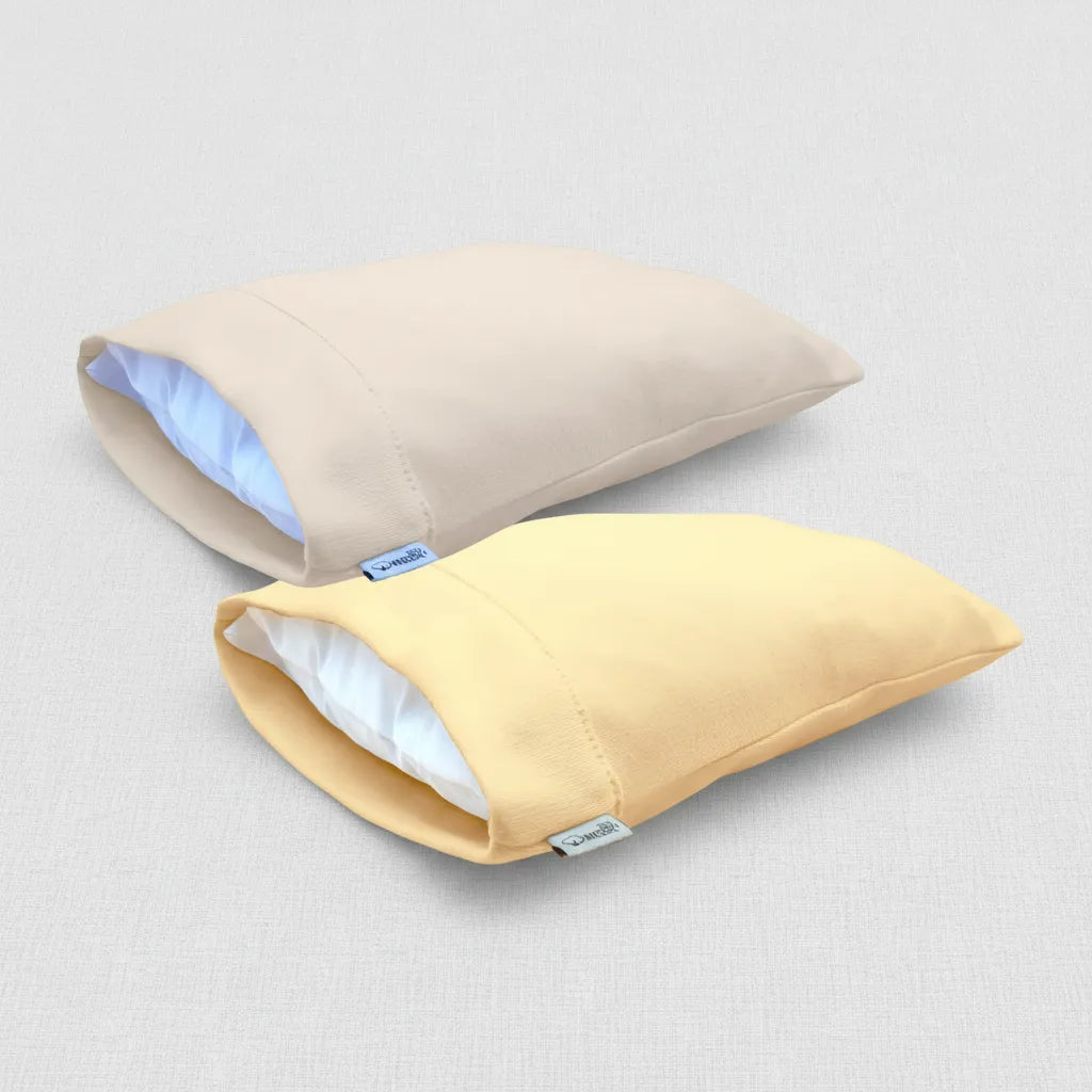 Set 2 Almohadas Cojínes para Bebé 100% Algodón Ergonómicas Suave