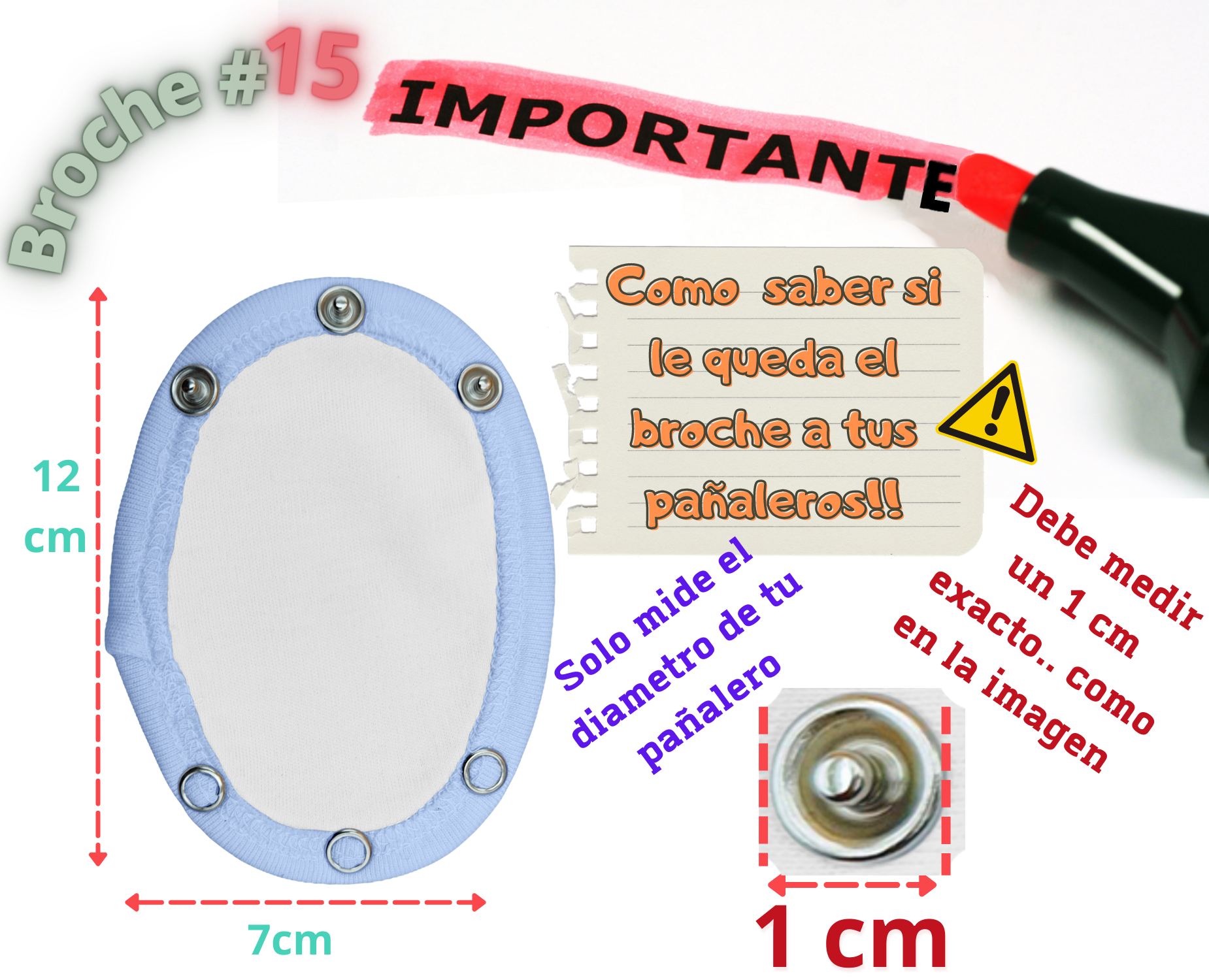 10 Extensiones De Pañalero Bebe Unitalla Curva y Recta tamaño Estandar 1 cm